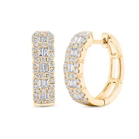 Lab Created Sterling Silver 1 Cttw Lab-Grown GH/SI2 Diamond Earrings