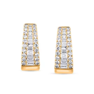 Lab Created Sterling Silver 5/8 Cttw Lab-Grown GH/SI2 Diamond Earrings