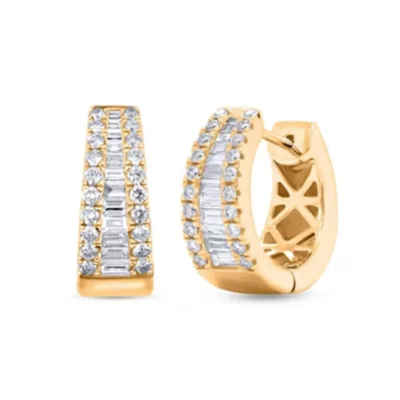 Lab Created Sterling Silver 5/8 Cttw Lab-Grown GH/SI2 Diamond Earrings