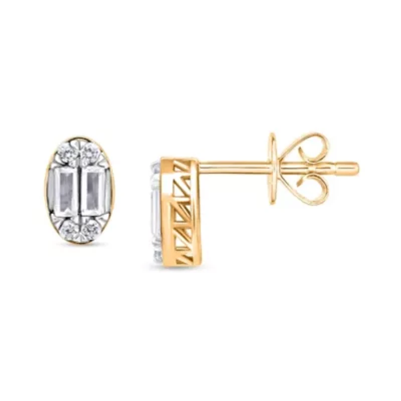 Lab Created Sterling Silver 1/4 Cttw Lab-Grown GH/SI2 Diamond Earrings