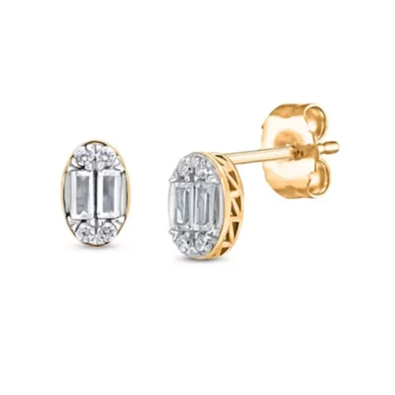 Lab Created Sterling Silver 1/4 Cttw Lab-Grown GH/SI2 Diamond Earrings