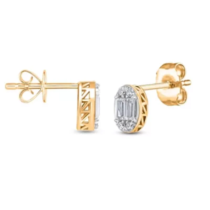 Lab Created Sterling Silver 1/4 Cttw Lab-Grown GH/SI2 Diamond Earrings