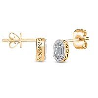 Lab Created Sterling Silver 1/4 Cttw Lab-Grown GH/SI2 Diamond Earrings