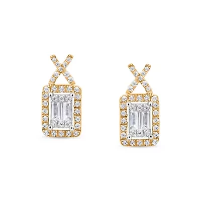 Lab Created Sterling Silver 3/8 Cttw Lab-Grown GH/SI2 Diamond Earrings