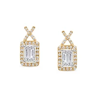 Lab Created Sterling Silver 3/8 Cttw Lab-Grown GH/SI2 Diamond Earrings