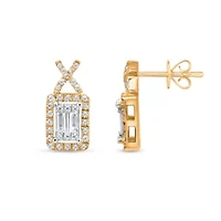 Lab Created Sterling Silver 3/8 Cttw Lab-Grown GH/SI2 Diamond Earrings
