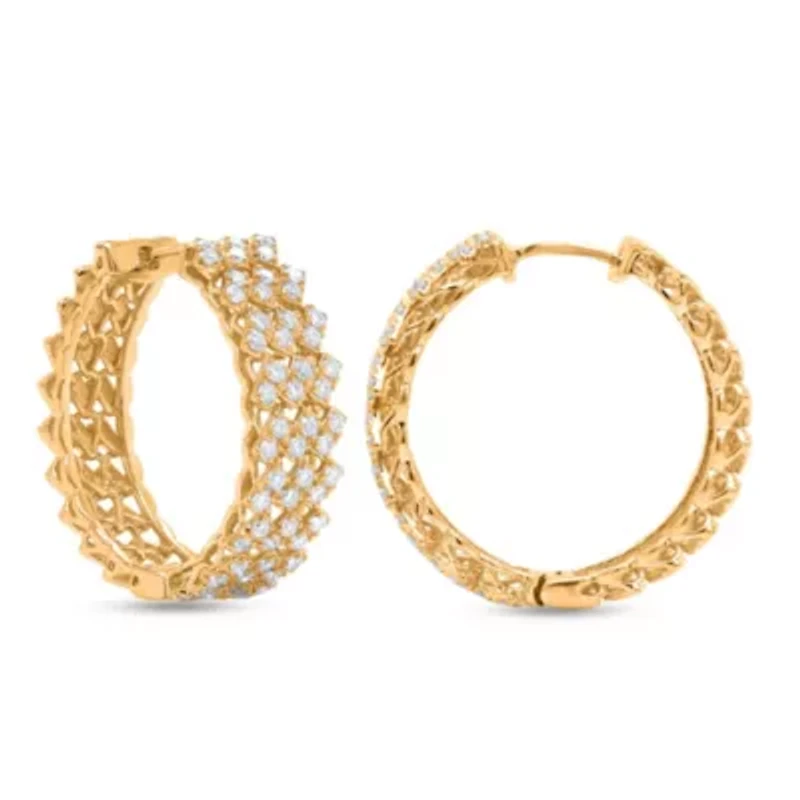 Lab Created Sterling Silver 1 Cttw Lab-Grown GH/SI2 Diamond Earrings