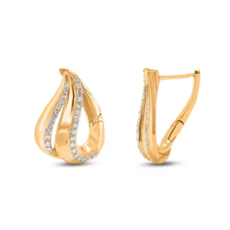 Lab Created Sterling Silver 1/2 Cttw Lab-Grown GH/SI2 Diamond Earrings