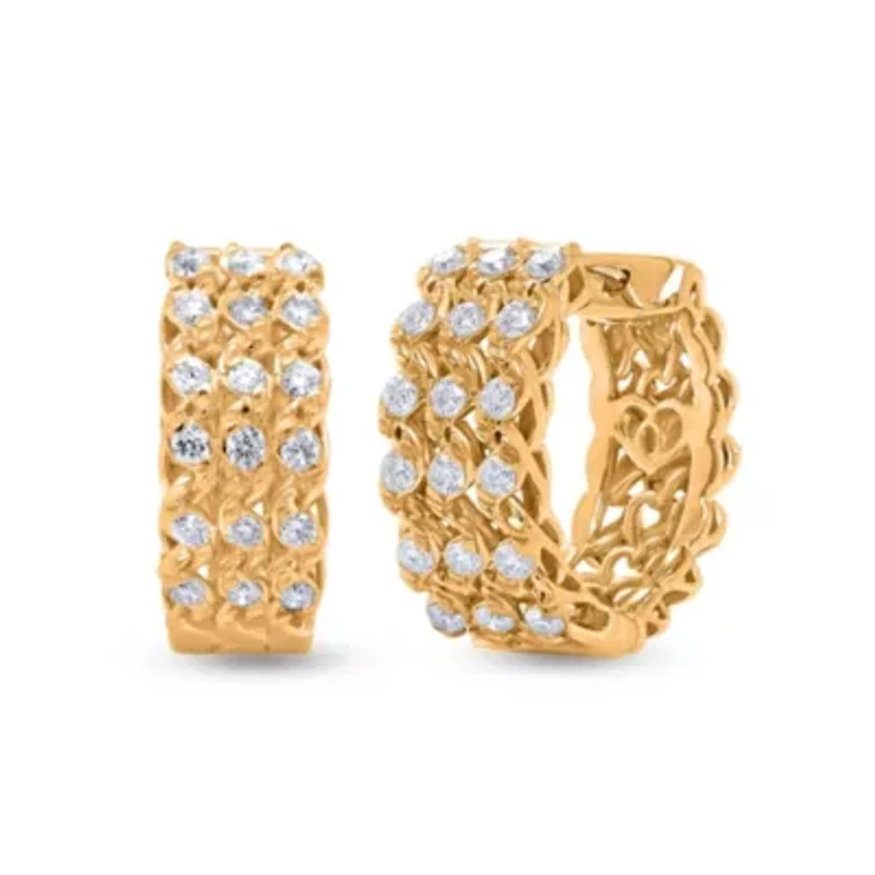 Lab Created Sterling Silver 1/3 Cttw Lab-Grown GH/SI2 Diamond Earrings