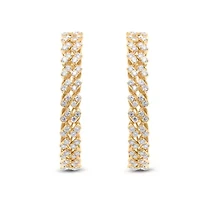 Lab Created Sterling Silver / Cttw Lab-Grown GH/SI2 Diamond Earrings