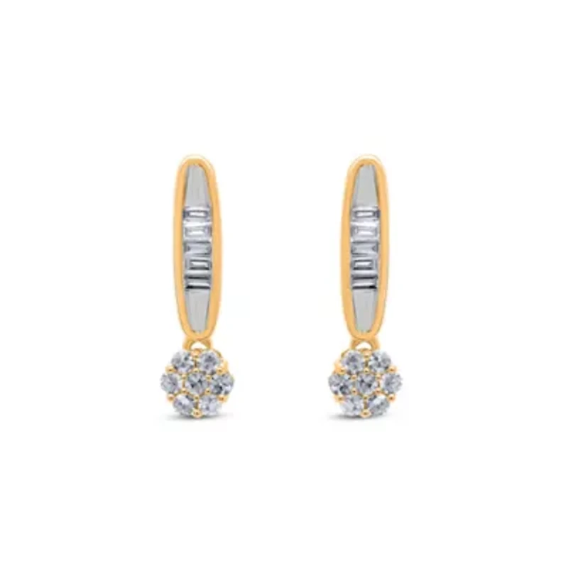Lab Created Sterling Silver 1/3 Cttw Lab-Grown GH/SI2 Diamond Earrings