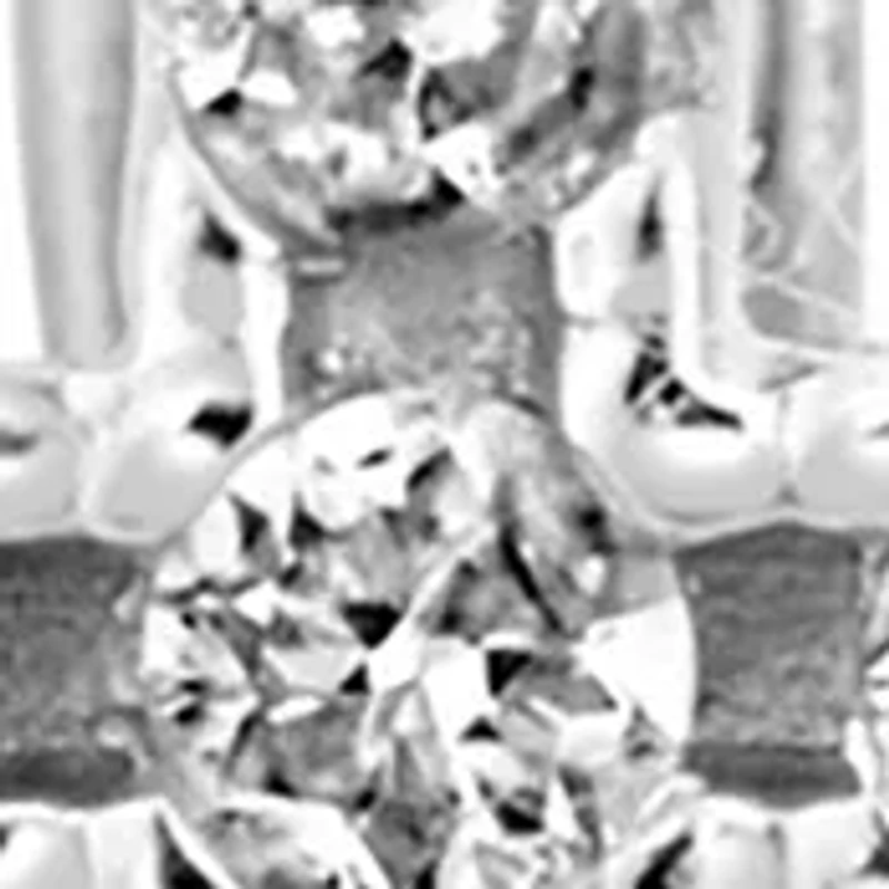 1/4 ct. t.w. Diamond Cross Hoop Earrings in Sterling Silver