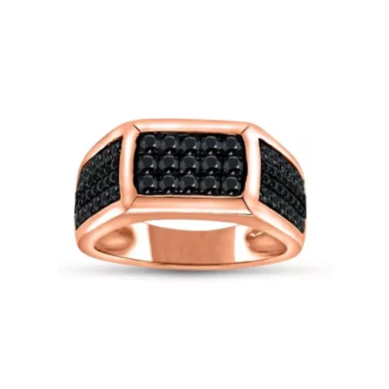 3/4CTW Diamond 14kt Gold Pink Ring