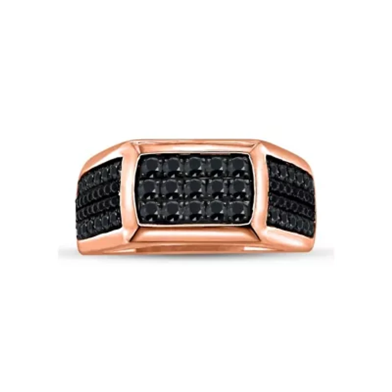 3/4CTW Diamond 14kt Gold Pink Ring