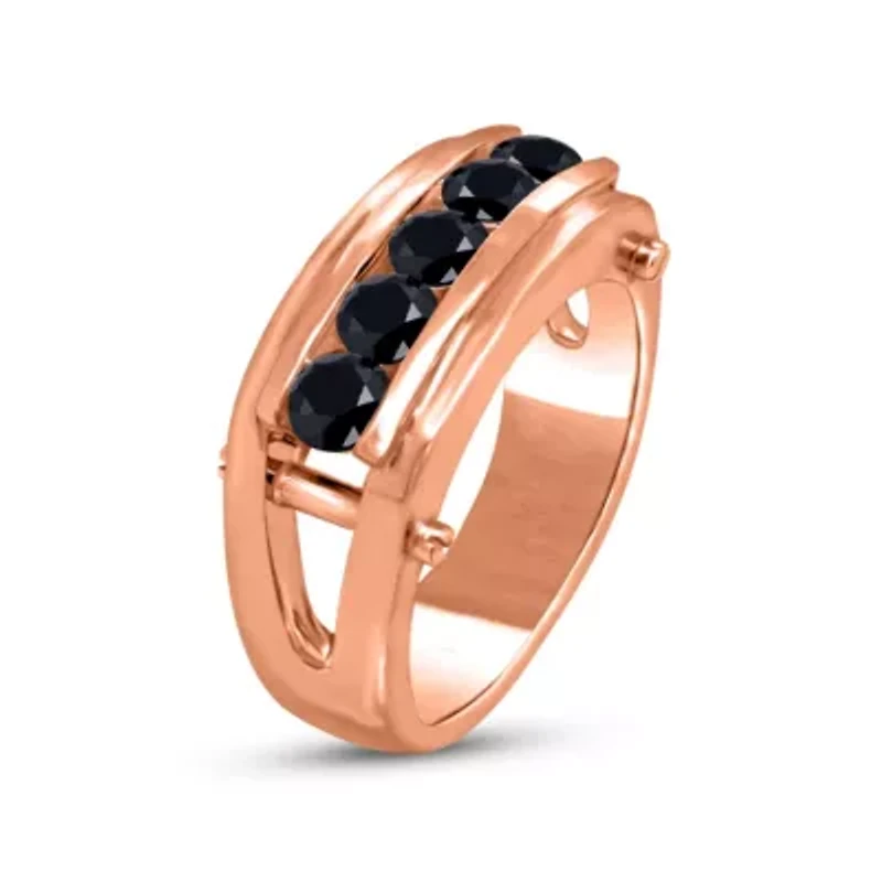 1-1/4CTW Diamond 14kt Gold Pink Ring