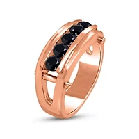 1-1/4CTW Diamond 14kt Gold Pink Ring