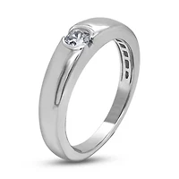 1/4CTW DIA 14K White Gold  Mens Ring