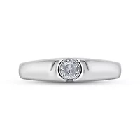 1/4CTW DIA 14K White Gold  Mens Ring