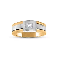 1/3CTW Diamond 14kt Gold Two Tone Ring