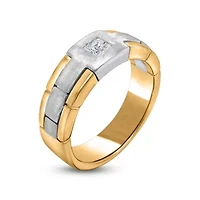 1/3CTW Diamond 14kt Gold Two Tone Ring