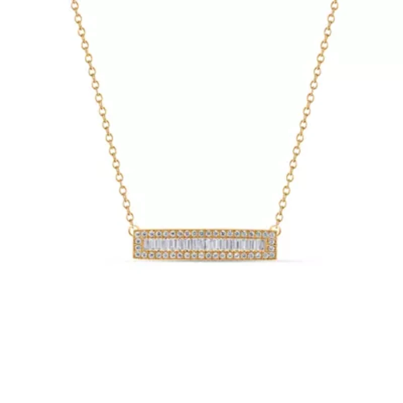 Lab Created Sterling Silver 1/2 Cttw Lab-Grown GH/SI2 Diamond Necklace
