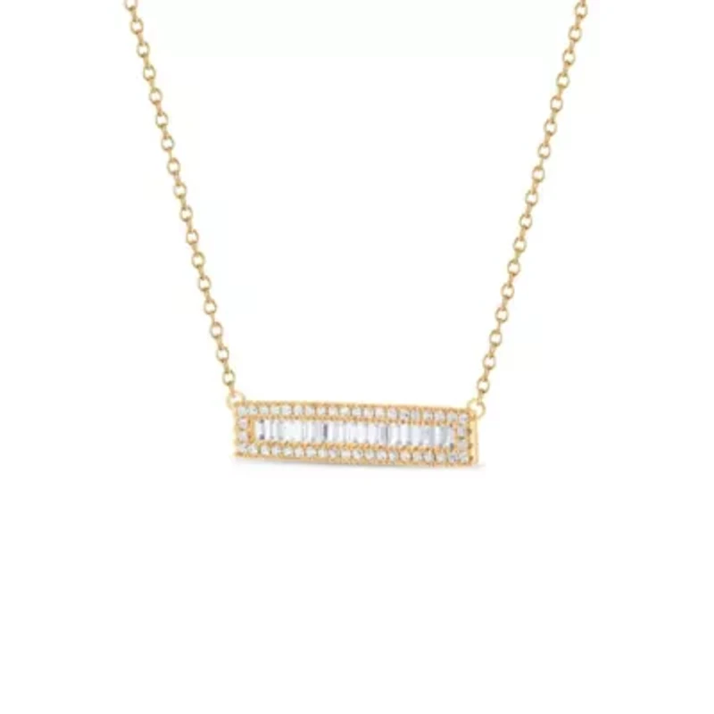 Lab Created Sterling Silver 1/2 Cttw Lab-Grown GH/SI2 Diamond Necklace