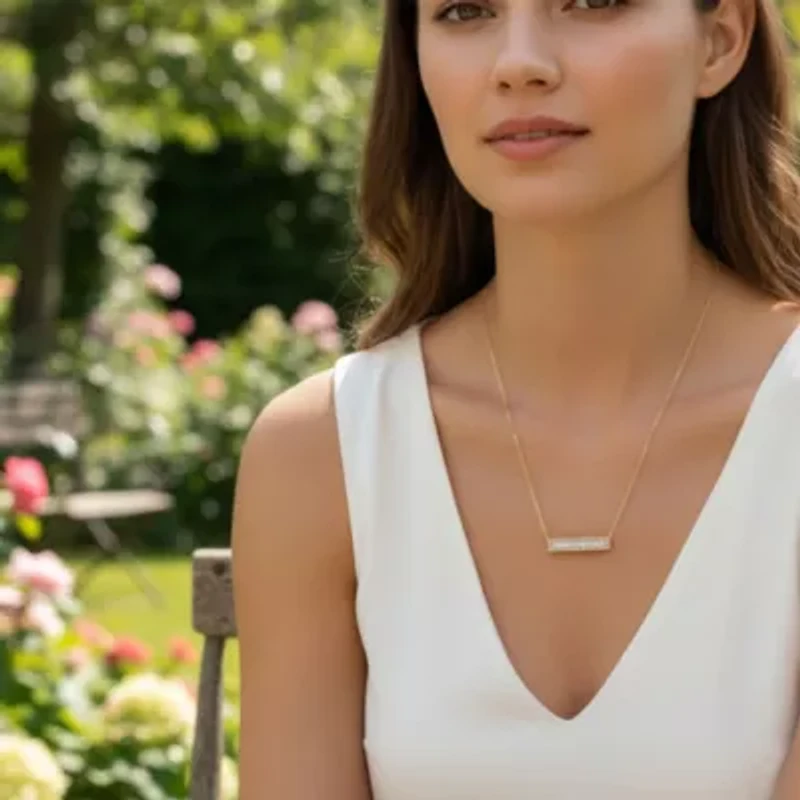 Lab Created Sterling Silver 1/2 Cttw Lab-Grown GH/SI2 Diamond Necklace