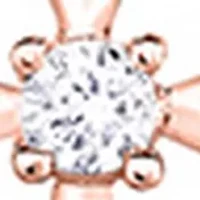 1/10 ct. t.w. Diamond Accent Loop Cross Pendant in 10K Rose Gold