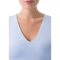 1/10CTW Diamond 14kt Gold White Pendant