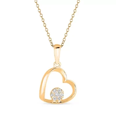 Lab Created Sterling Silver 1/20 Cttw Lab-Grown GH/SI2 Diamond Pendant