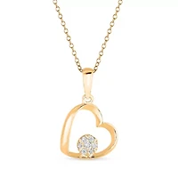 Lab Created Sterling Silver 1/20 Cttw Lab-Grown GH/SI2 Diamond Pendant