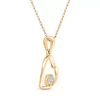 Lab Created Sterling Silver 1/20 Cttw Lab-Grown GH/SI2 Diamond Pendant