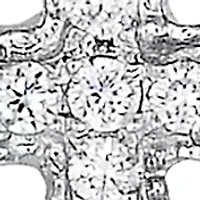 1/6 ct. t.w. Round-Cut Diamond Floral Tip Cross Pendant in 10K White Gold