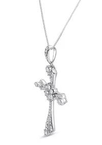 3/4 C.T.T.W Diamond 14K Cross Pendant