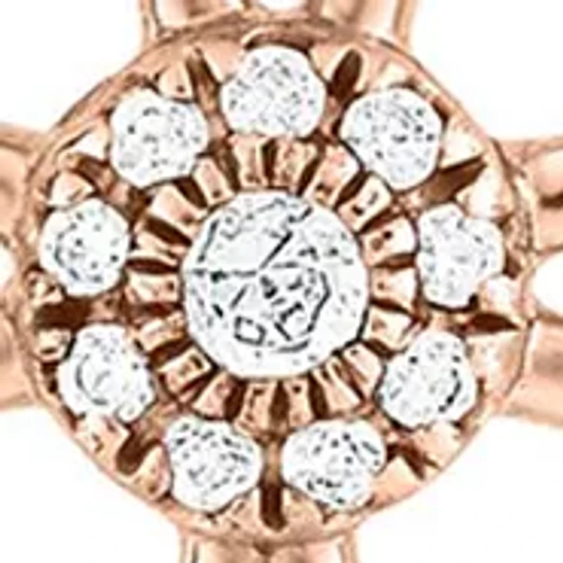 0.08 C.T.T.W Diamond 10K Cross Pendant