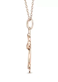 0.08 C.T.T.W Diamond 10K Cross Pendant