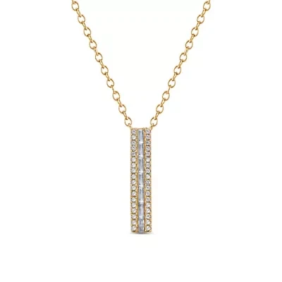 Lab Created Sterling Silver 3/8 Cttw Lab-Grown GH/SI2 Diamond Pendant