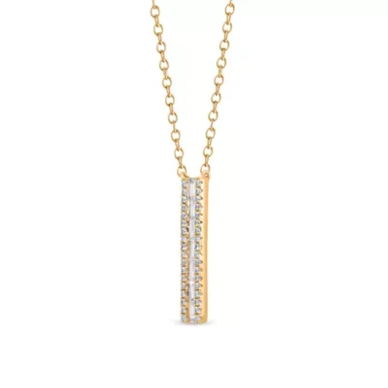 Lab Created Sterling Silver 3/8 Cttw Lab-Grown GH/SI2 Diamond Pendant