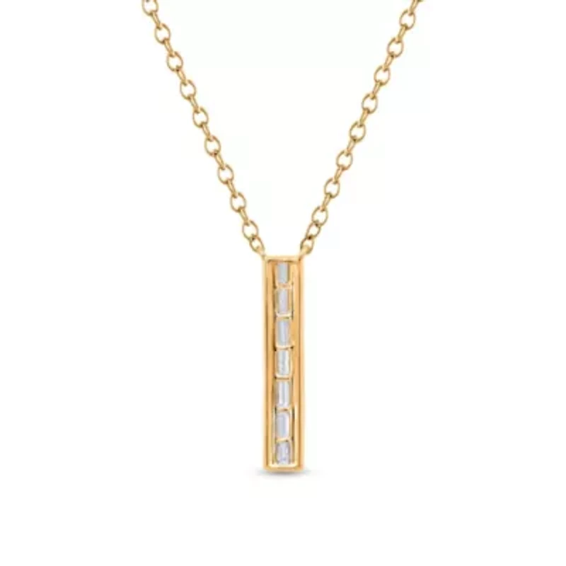 Lab Created Sterling Silver 3/8 Cttw Lab-Grown GH/SI2 Diamond Pendant