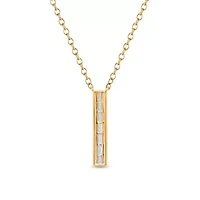 Lab Created Sterling Silver 3/8 Cttw Lab-Grown GH/SI2 Diamond Pendant