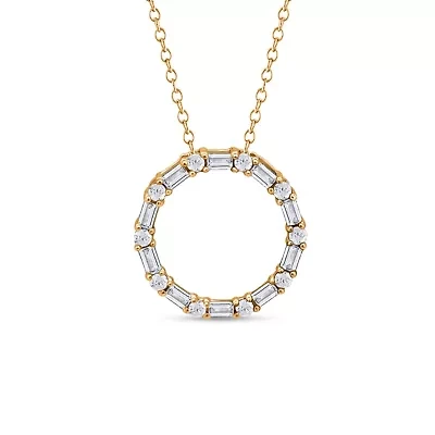 Lab Created Sterling Silver 1/ Cttw Lab-Grown GH/SI2 Diamond Pendant