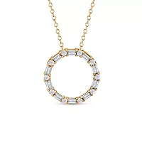 Lab Created Sterling Silver 1/ Cttw Lab-Grown GH/SI2 Diamond Pendant