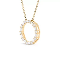 Lab Created Sterling Silver 1/ Cttw Lab-Grown GH/SI2 Diamond Pendant