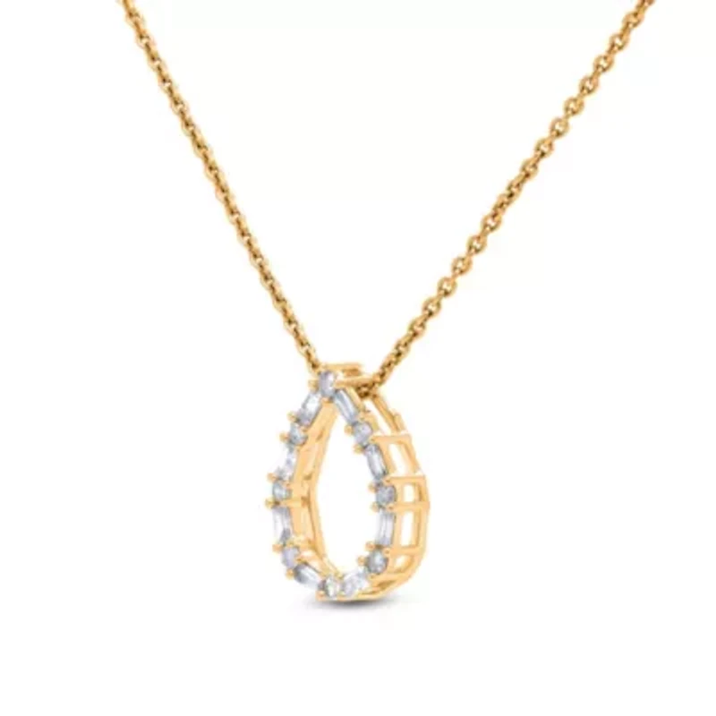 Lab Created Sterling Silver 1/4 Cttw Lab-Grown GH/SI2 Diamond Pendant