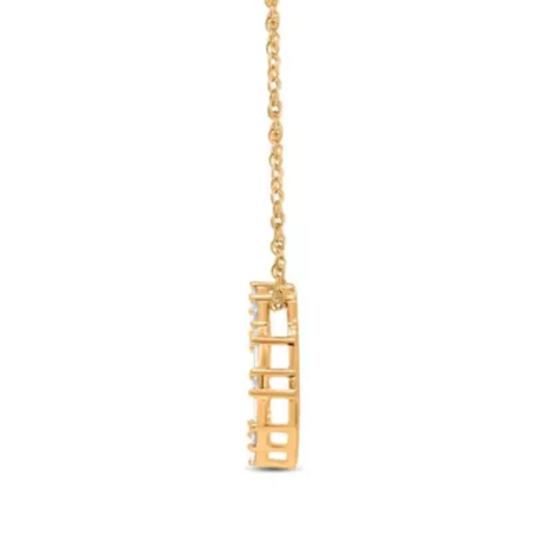 Lab Created Sterling Silver 1/4 Cttw Lab-Grown GH/SI2 Diamond Pendant