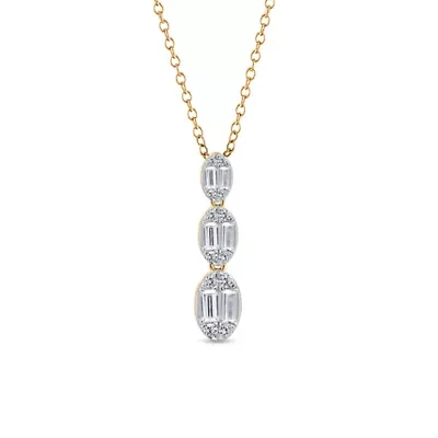 Lab Created Sterling Silver 1/3 Cttw Lab-Grown GH/SI2 Diamond Pendant