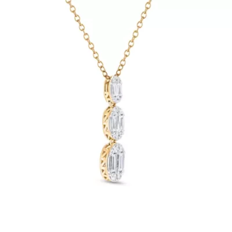 Lab Created Sterling Silver 1/3 Cttw Lab-Grown GH/SI2 Diamond Pendant