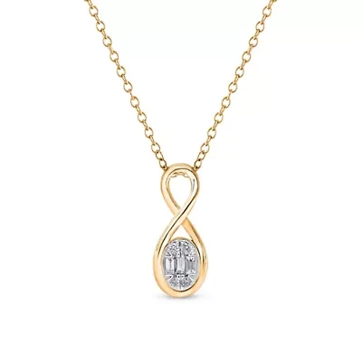 Lab Created Sterling Silver 1/6 Cttw Lab-Grown GH/SI2 Diamond Pendant