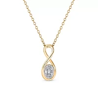Lab Created Sterling Silver 1/6 Cttw Lab-Grown GH/SI2 Diamond Pendant
