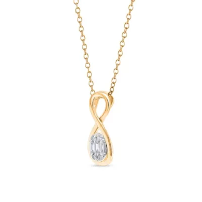 Lab Created Sterling Silver 1/6 Cttw Lab-Grown GH/SI2 Diamond Pendant